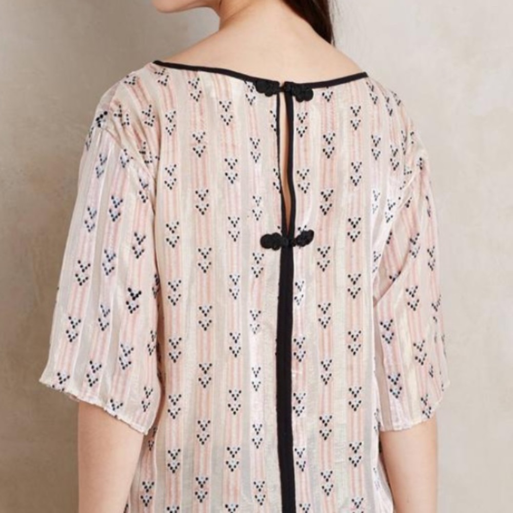 Anthropologie Moulinette Soeurs Velvet Posey Top - Picture 3 of 5